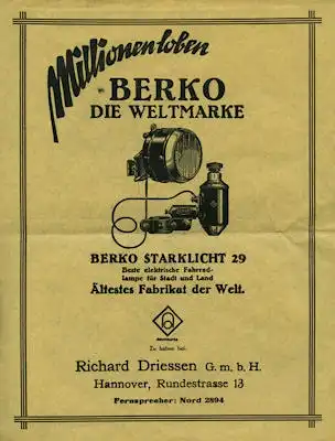 2 Berko Prospekte 1930er Jahre