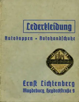Ernst Lichtenberg Lederbekleidung Katalog 1936