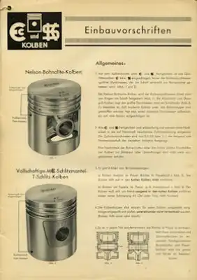 Heinrich Bastert Katalog Kolbenreparatur ca. 1937