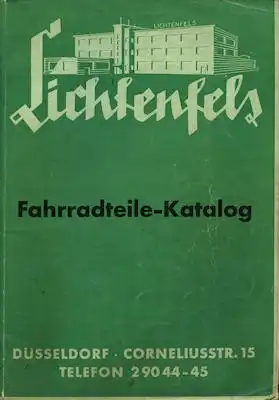 Lichtenfels / Düsseldorf Katalog Fahrradteile 1951