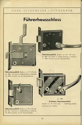 Gebr. Titgemeyer Katalog für Beschläge und Werkzeuge 1930er Jahre
