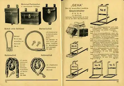 Jürgen von dem Hagen / Stuttgart Auto- und Motorrad-Zubehör 1930er Jahre