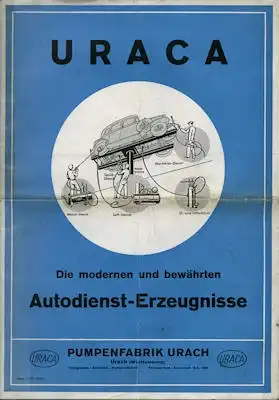 Uraca Autodienst Erzeugnisse Prospekt 1930er Jahre
