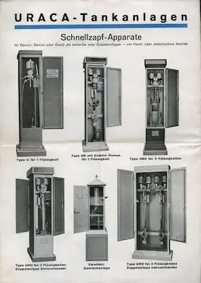 Uraca Autodienst Erzeugnisse Prospekt 1930er Jahre
