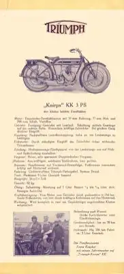 Triumph Programm 1926