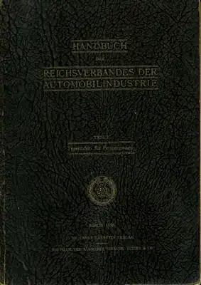 Handbuch des Reichverbandes der Automobilindustrie 1928 Teil 1