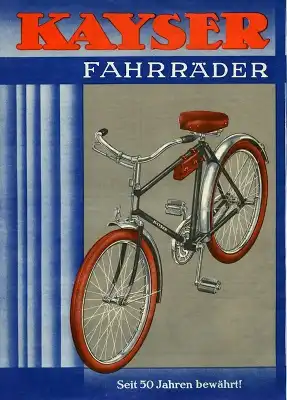 Kayser Fahrrad Prospekt 1930er Jahre