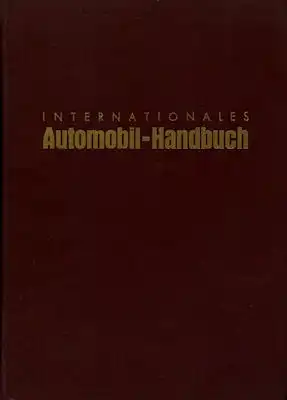 J. Kramer Int. Automobil-Handbuch 1954