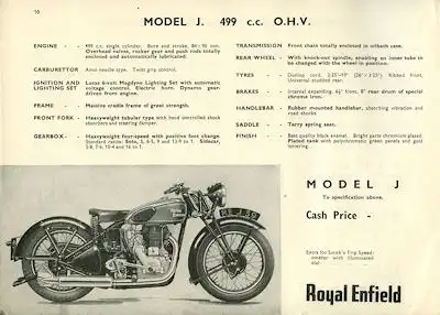 Royal Enfield Programm 1939