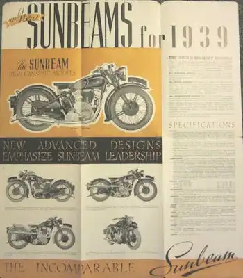 Sunbeam Programm 1939