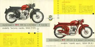 MV Agusta 125 ccm Prospekt 1956