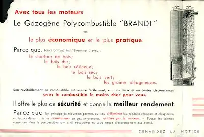 Le Gazogene polycombustible Brand 9.1935