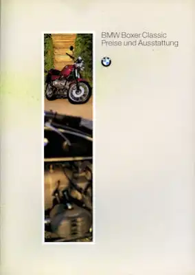 BMW Boxer Classic Preisliste und Ausstattung 1995