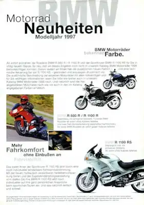 BMW Neuheiten 1997 Prospekt
