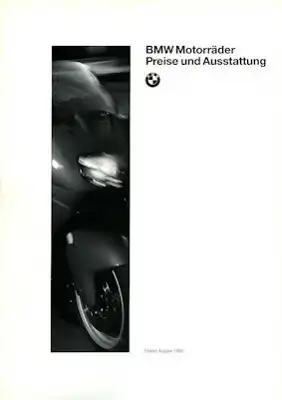 BMW Preisliste und Ausstattung 1996