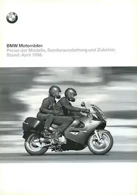 BMW Preisliste 4.1998