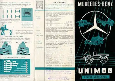 Mercedes-Benz Unimog Prospekt 6.1955