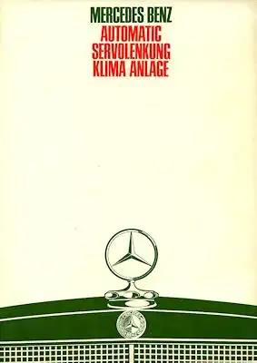 Mercedes-Benz Sonderausstattung Prospekt 11.1970