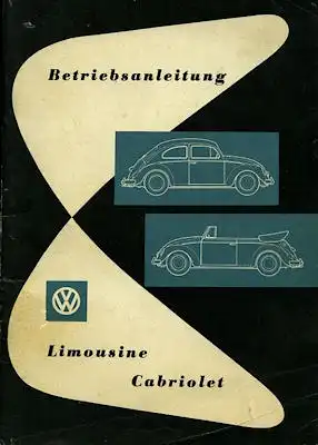 VW Käfer Bedienungsanleitung 8.1960