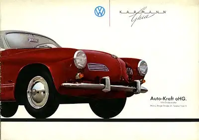 VW Karmann Ghia Prospekt ca. 1961