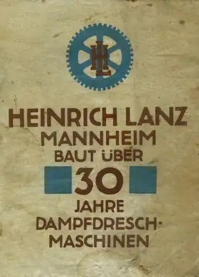 Lanz Dampfdreschmaschinen Prospekt 1909