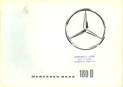 Mercedes-Benz 180 D Prospekt 7.1961