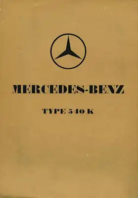 Mercedes-Benz Typ 540 K Prospekt 10.1936 e
