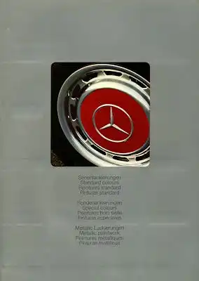 Mercedes-Benz Farben Prospekt 12.1976
