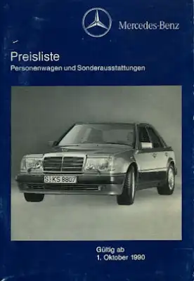 Mercedes-Benz Preisliste 10.1990