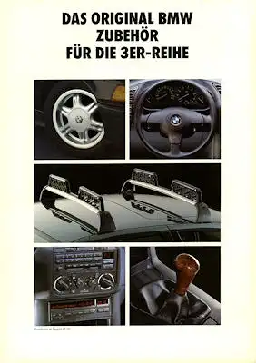 BMW 3er Zubehör Prospekt 1991