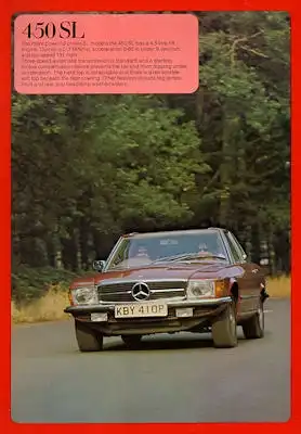 Mercedes-Benz 450 SL Prospekt ca. 1974