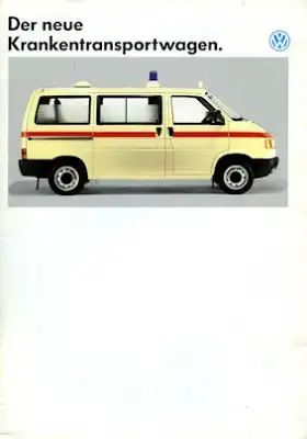 VW T 4 Krankenwagen Prospekt 10.1991
