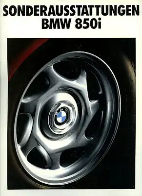 BMW 850i Sonderausstattung Prospekt 1990