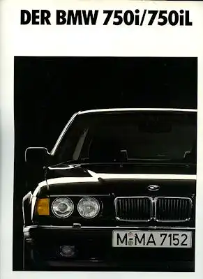 BMW 750i 750iL Prospekt 1990