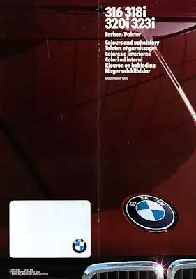 BMW 316 318i 320i 323i Farben 1985