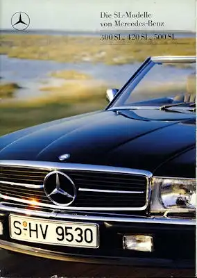 Mercedes-Benz 300 420 500 SL Prospekt 8.1988