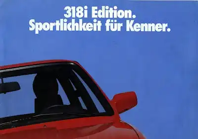 BMW 318i Edition Prospekt 1987