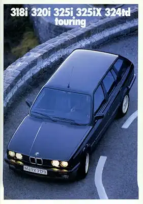 BMW 318i 320i 325i 325iX 324td touring Prospekt 1989