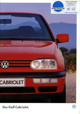 VW Golf III Cabriolet Prospekt 1995