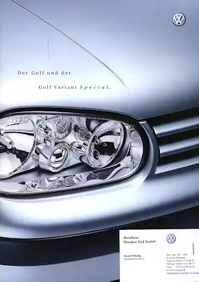 VW Golf IV Variant Special Prospekt 2002