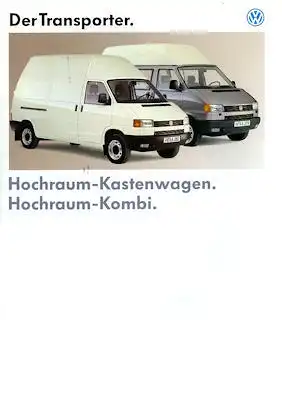 VW T 4 Transporter Hochraum Prospekt 1993