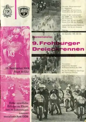 Programm 9. Froburger Dreieckrennen 1969
