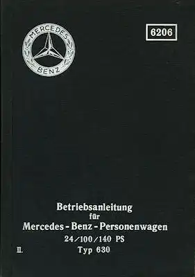 Mercedes-Benz 24/100/140 PS Typ 630 Bedienungsanleitung 5.1929