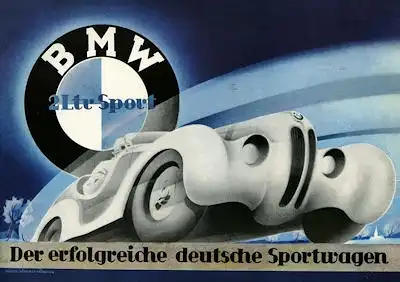 BMW 328 Prospekt 1937 Reprint