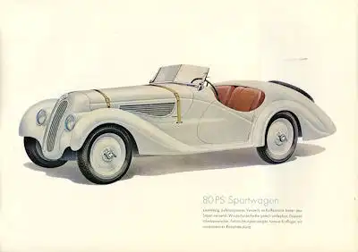 BMW 328 Prospekt 1937 Reprint