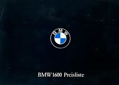 BMW 1600 Preisliste 8.1965