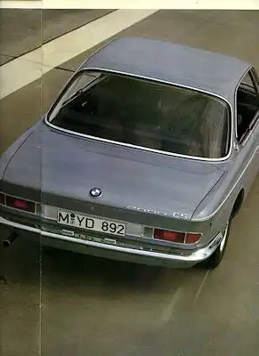 BMW 2000 CS Prospekt 9.1966 e
