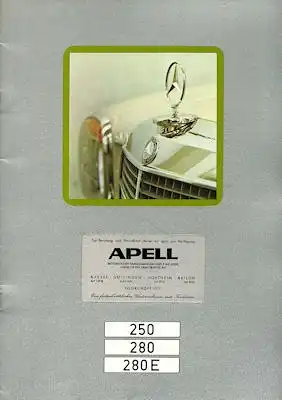 Mercedes-Benz 250 280 280E Prospekt 1972