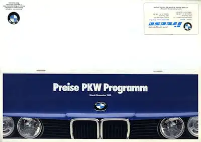 BMW Preisliste 11.1989