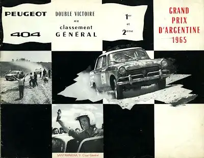 Peugeot 404 Rallye Prospekt 1965 f